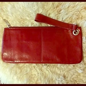 HOBO wristlet/clutch Reddish Brown in color